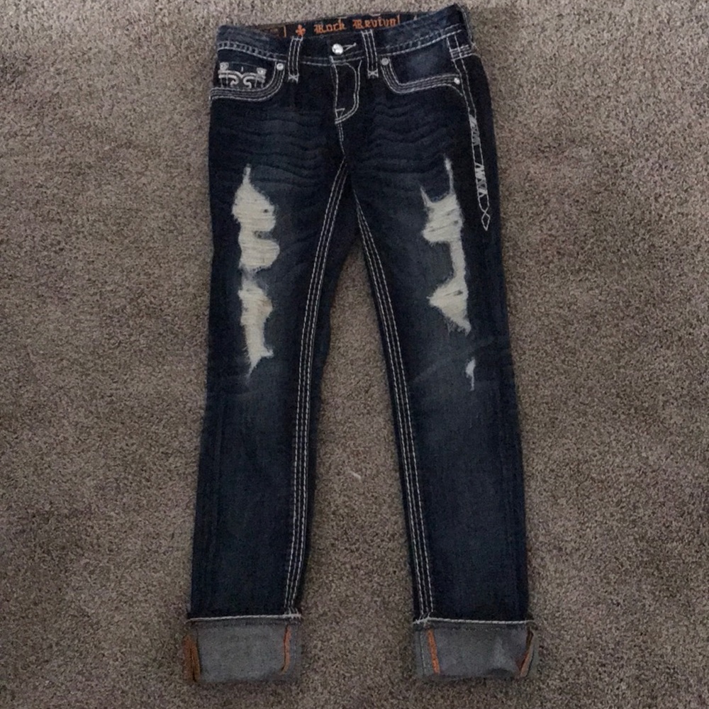 Rock revival brand skinny jeans size 25